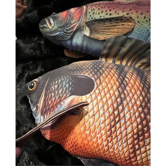 Rainbow Trout, blue gill  Fish Plush Toy Stuffed Animal Salamander Graphix - Picture 3 of 3